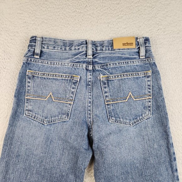 Y2K Urban Pipeline Jeans Boys 10 Blue Straight Leg Relaxed Skater Denim Pants - Picture 11 of 12